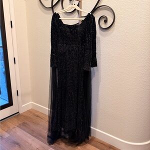 Elegant Black Sequin Long Sleeve Dresses NWOT MEDIUM & LARGE available